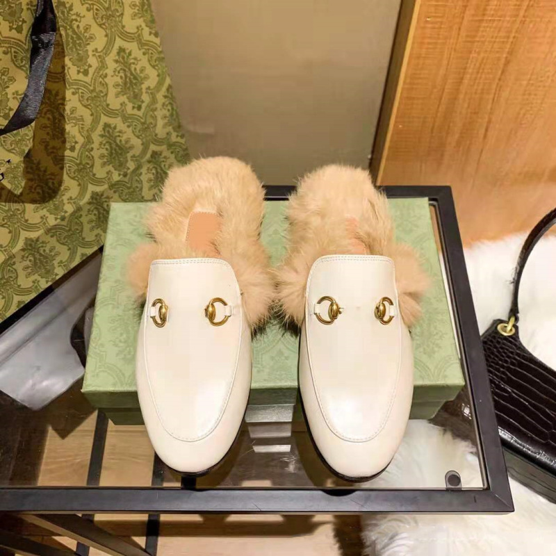 AAAA Replica Gucci Women Plush Tow Embroidered Strawberry Floral Loafers