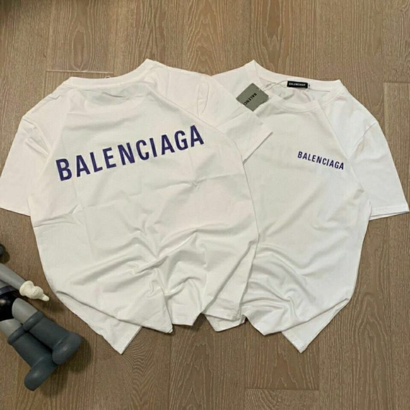 Réplica de Diseñador Balenciaga Camiseta de algodón de manga corta y cuello redondo