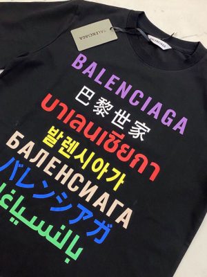 Replica Designer Balenciaga Unisex Fashion Short-Sleeved Simple Loose Cotton T-Shirt