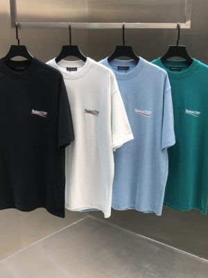 Replica Designer Balenciaga Unisex Short-Sleeved Casual T-Shirts