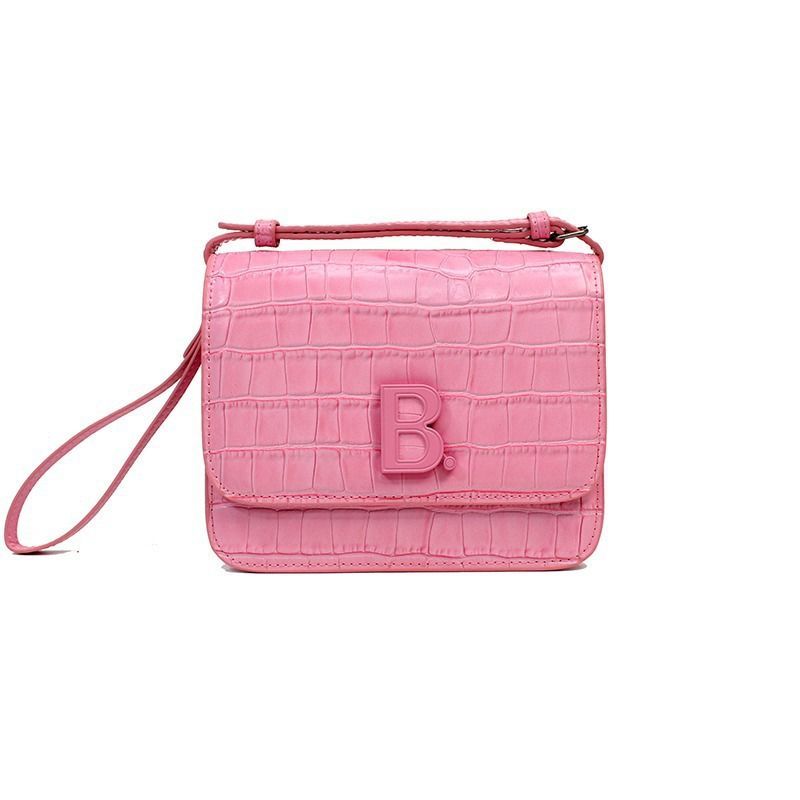 Replica Designer Balenciaga Donne B-Lock Coccodrillo Pietra modello di grande capacità One-Shoulder Borsa