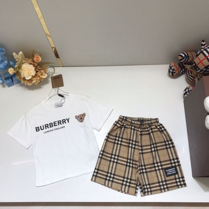 Réplica de diseñador Burberry Niños Camisetas de manga corta y pantalones cortos 2pcs Set