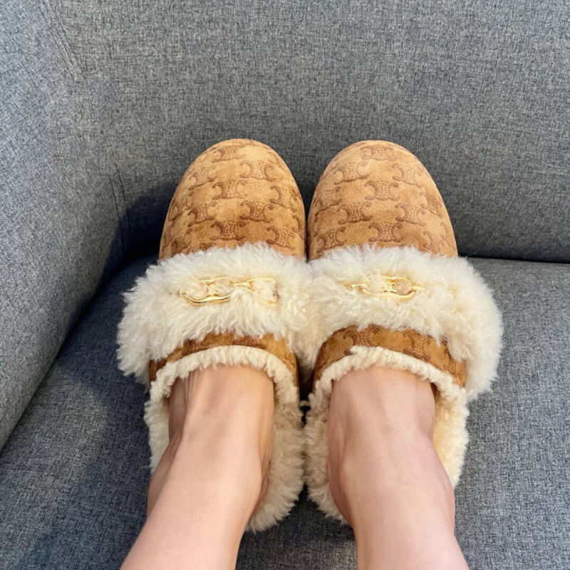 Replica Designer Celine Metal Buckle Slippers
