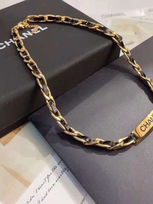 Replica Designer Chanel Fashion Alphabet Titanium Steel Necklace