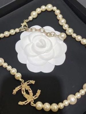 Replica Designer Chanel Fashion Double C Pearl Necklace