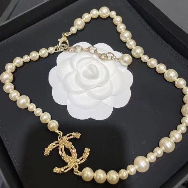 Replica Designer Chanel Fashion Double C Pearl Necklace