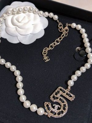 Replica Designer Chanel Fashion Pearl 5 Word Necklace