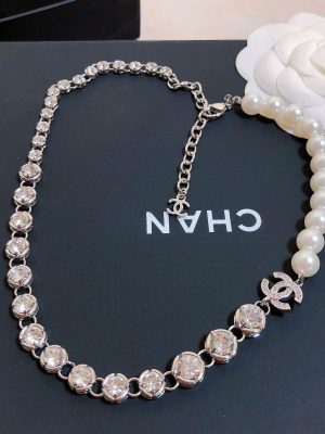 Replica Designer Chanel Fashion Pearl Rhinestone Necklace