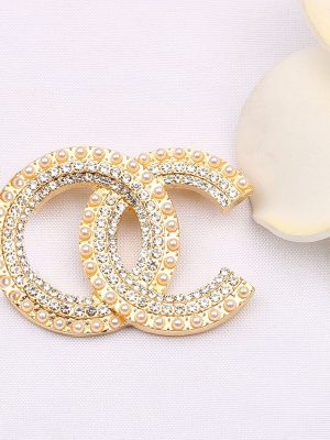 Replica Designer Chanel Fashion Rhinestones Pearl Brooches