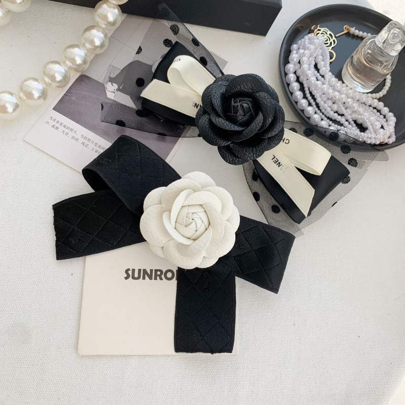 Replica Designer Chanel Lace Bow Hairpin Polka Dot Back Hair Clip