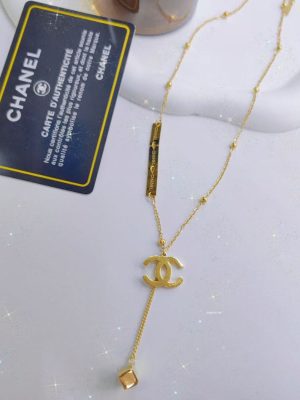 Replica Designer Chanel Simple Titanium Steel Tassel Necklace