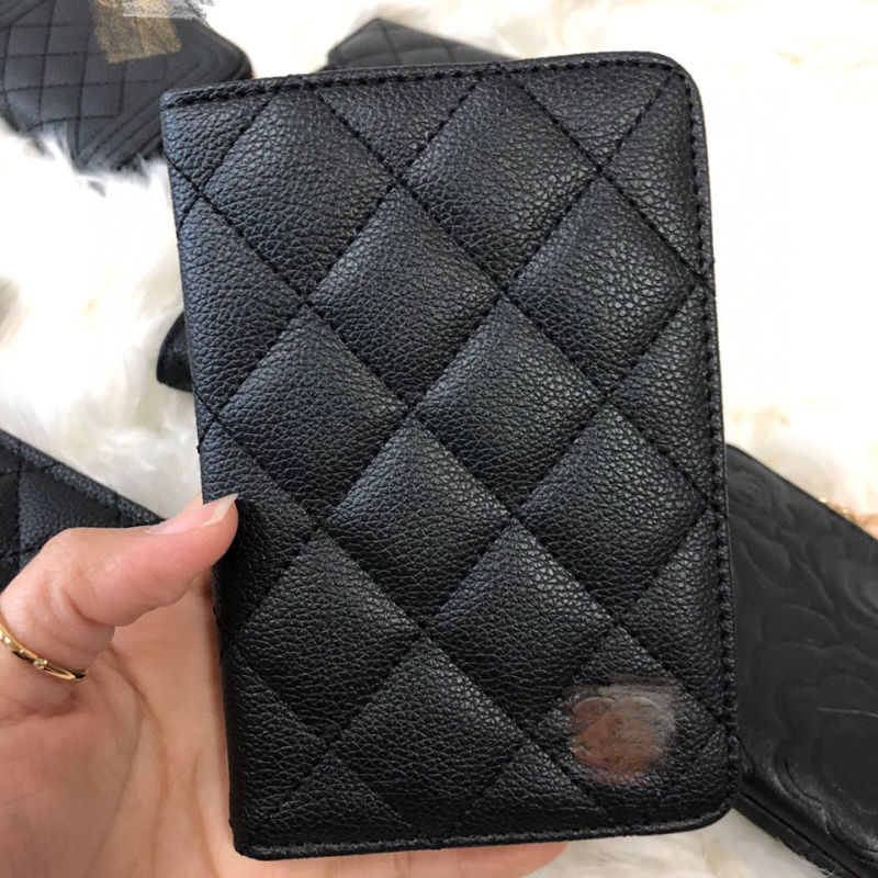 Replica Designer Chanel Women Fashion Double C Letters Lingge Passport Holder Document Bag