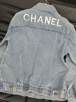Replica Designer Chanel Women Fashion Long Sleeve Denim Jacket