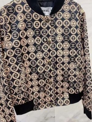 Replica Designer Chanel Women Fashion Printing Double C Jacket