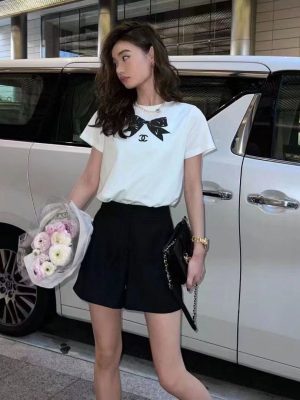 Replica Designer Chanel Women Fashion Short-Sleeved T-Shirt