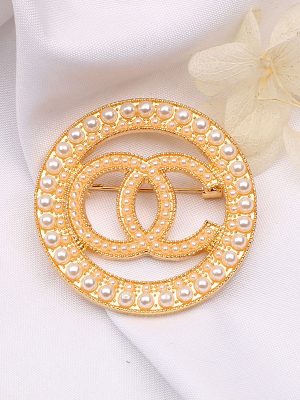 Replica Designer Chanel Women Fashion Simple Pearl Brooch