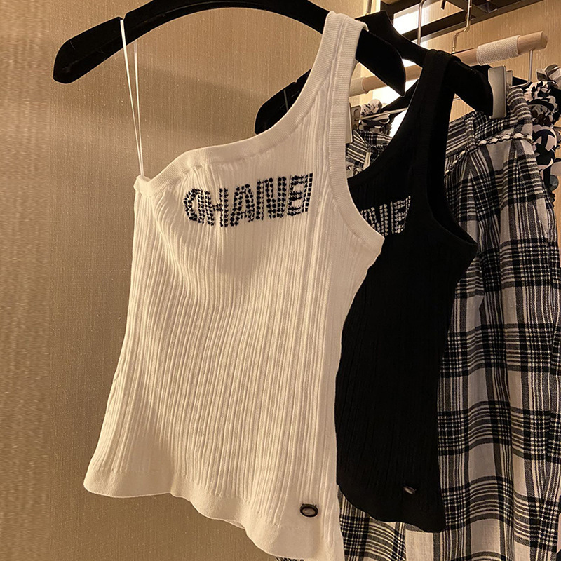 Replica Designer Chanel Women Fashion Wrap Breast Knitted Camisole