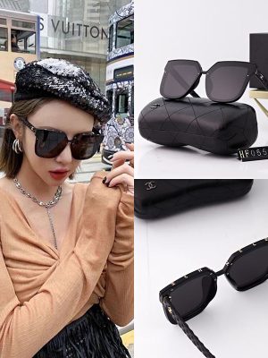 Replica Designer Chanel Women Personality Double C Letters Sunglasses