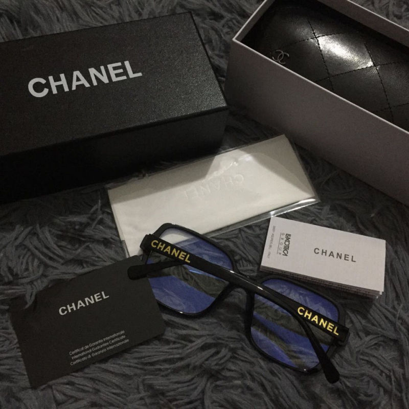 Replica Designer Chanel Women Square Anti-Blue Light Sunglasses