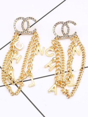 Replica Designer Chanel Women Star Fashion Tassel Earrings