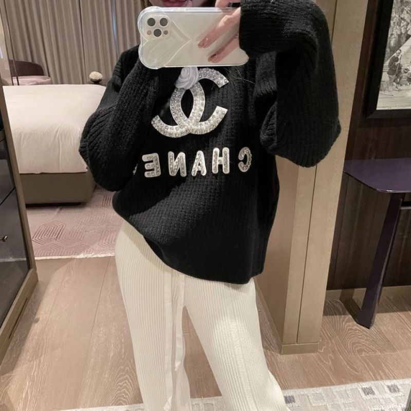 Replica Designer Chanel Women'S Fashion Beaded Knit Top