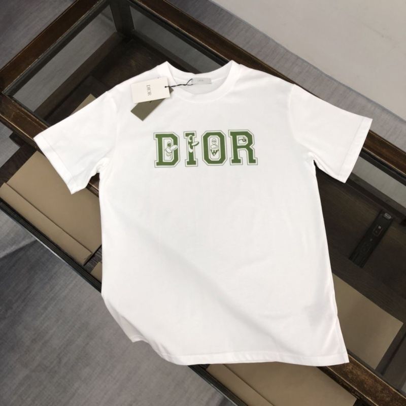 Réplica de Diseñador Dior Casual Letter Print Loose Camiseta de manga corta