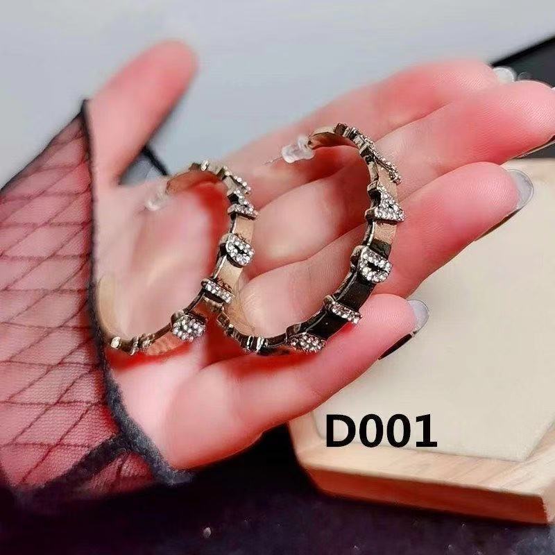 Replica Designer Dior Fashion Rhinestone Earrings