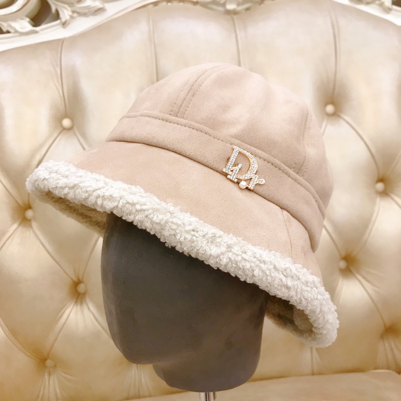 Replica Designer Dior Simple And Warm Plush Suede Bucket Hat
