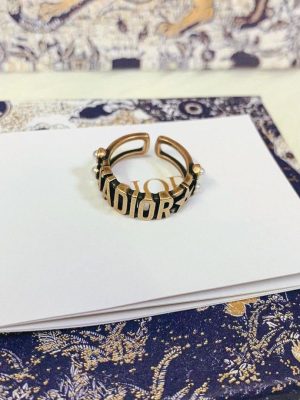 Replica Designer Dior Vintage Alphabet Cutout Ring