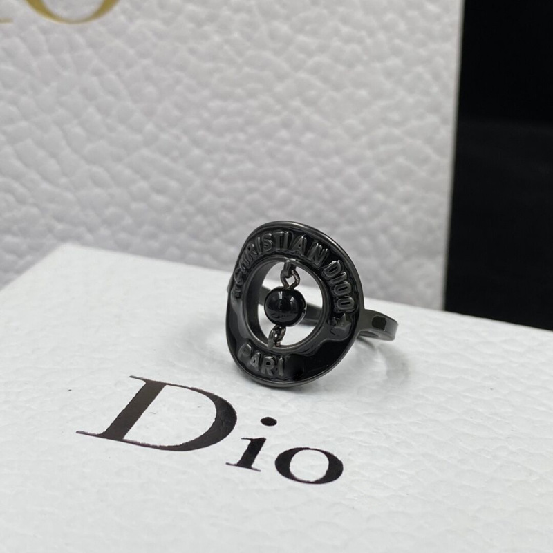 Replica Designer Dior Vintage Black Metal Ring