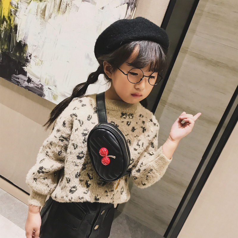 Replica Designer Embroidered Thread Kids Shoulder Messenger Bag Fashion Cherry Boys And Girls Waist Bag Princess Change Chest Bag
