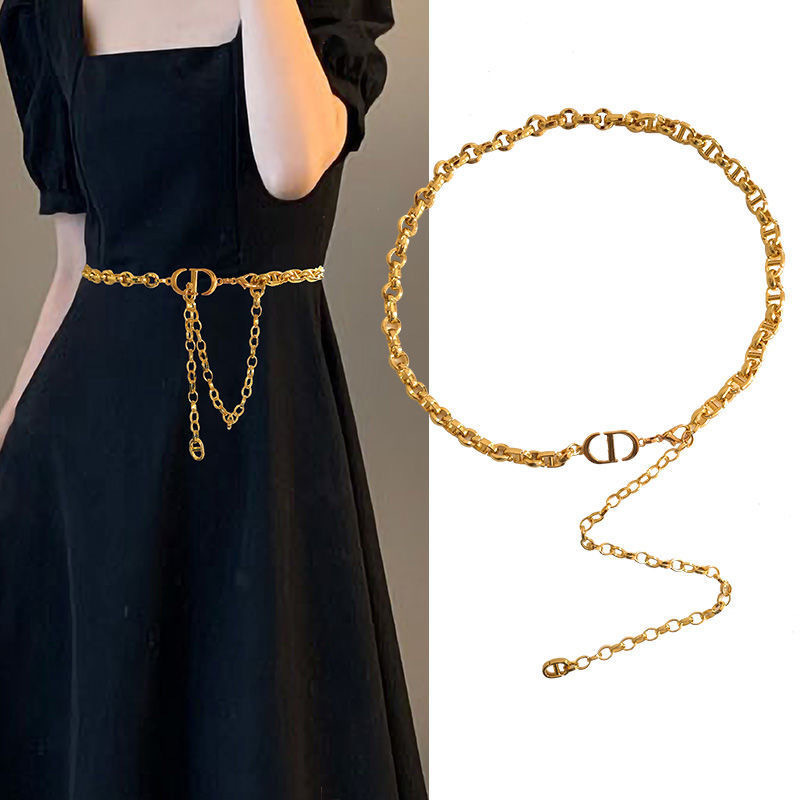 Replica Designer Fashion Chain Personality Letter Design Waist Belt Dress Corest