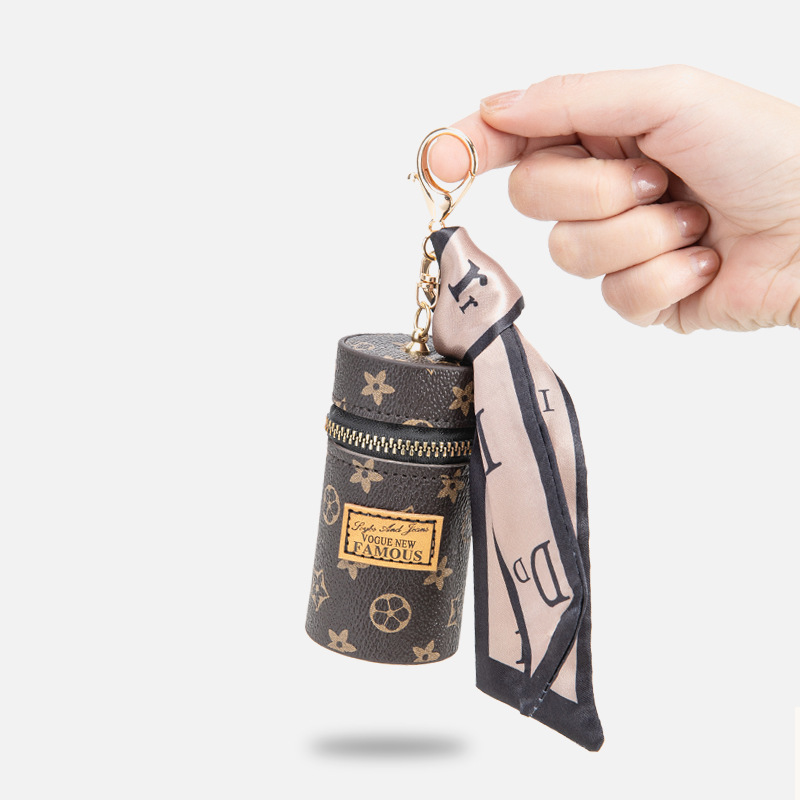 Replica Designer Moda Semplice Sciarpa di seta Decor Fiore Stampa Rossetto Mini PU Borsa