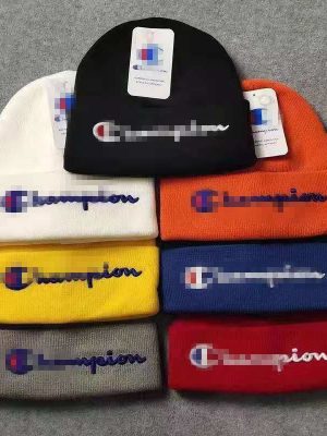 Replica Designer Fashion Street Style Knitted Hat Contrast Logo Embroidery Wool Beanie