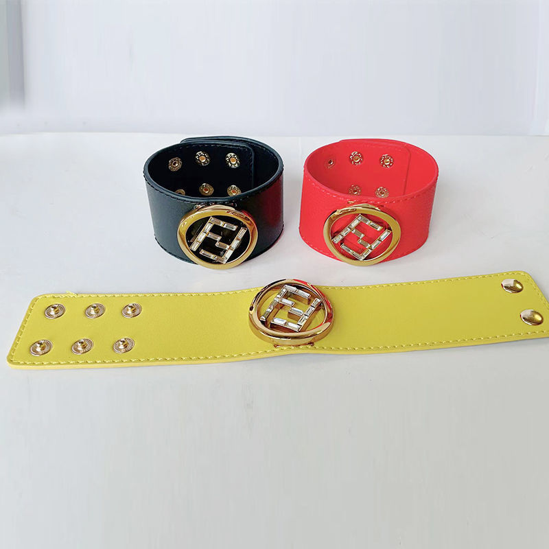 Replica Designer Fendi Leather Bracelet