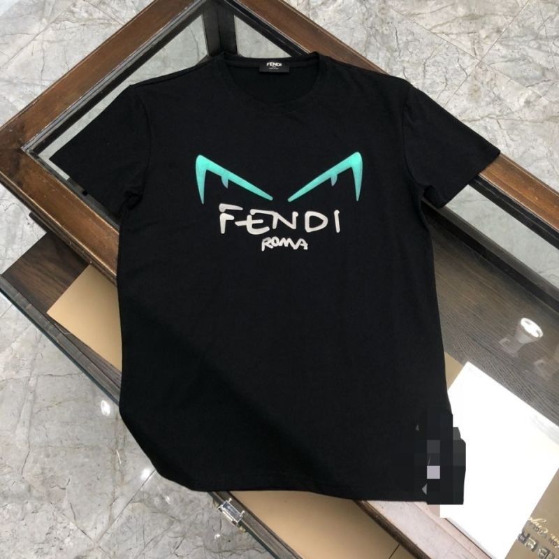 Replica Designer Fendi Little Monster Eyes Casual Short-Sleeved T-Shirt