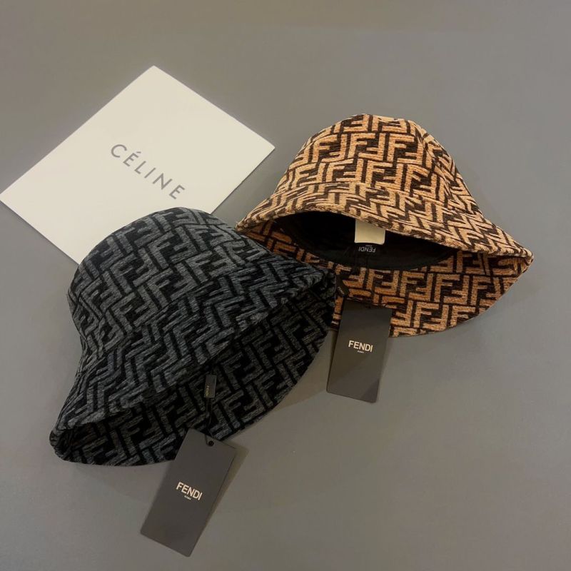 Replica del designer Fendi Cappello a secchiello reversibile in jacquard