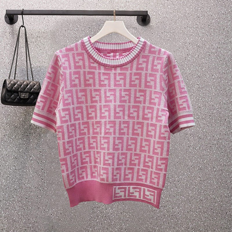 Replica Designer Fendi Stylish Breathable Knit Top