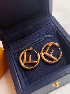 Replica Designer Fendi Vintage Alphabet Earrings