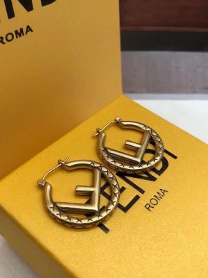 Replica Designer Fendi Vintage Alphabet Earrings