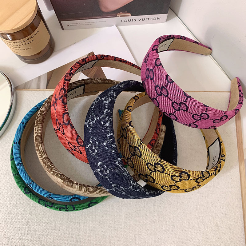 Replica Designer GUCCI Women Multicolor G Letter Personality Wide-Brimmed Headband