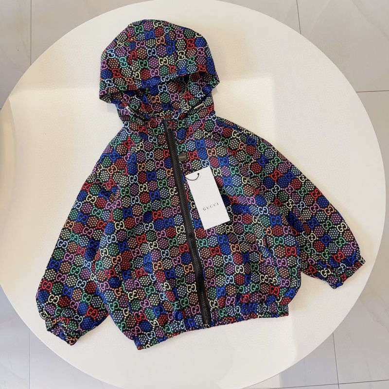 Replica Designer Gucci Children Casual Letter Hooded Jacket