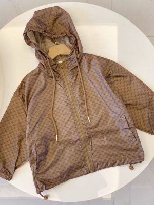 Replica Designer Gucci Children Kid Letter Hooded Zipper Jacket