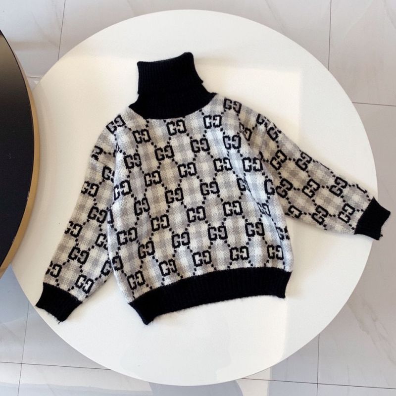 Replica Designer Gucci Children kid Letter Turtleneck Sweater
