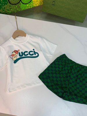 Replica Designer Gucci Fashion Kids Two-Piece Set
