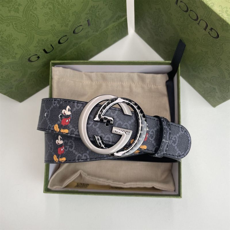 Replica Designer Gucci G Leather Smooth Buckle Belt