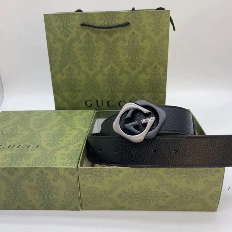 Replica Designer Gucci G Leather Smooth Buckle Belt