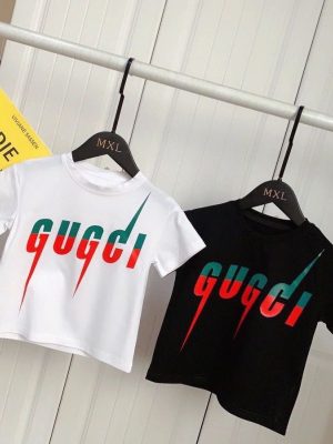 Replica Designer Gucci Kid Boy Girl Round Neck Pullover T-Shirt