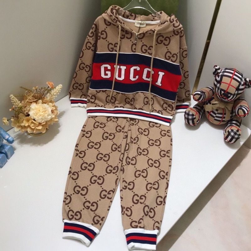 Replica Designer Gucci Kid Girl Boy G Letter Print Hoodie And Pant 2 Pcs Set