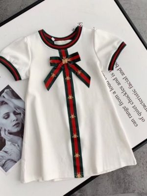 Replica Designer Gucci Kids Girls Puff Sleeve Dress